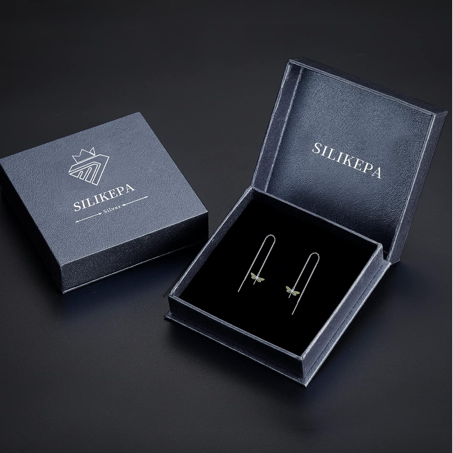 Moonstone/Turquoise Threader Earrings 925 Sterling Silver Moonstone/Turquoise Teardrop Dangle Earrings for Women Girls - Image 7