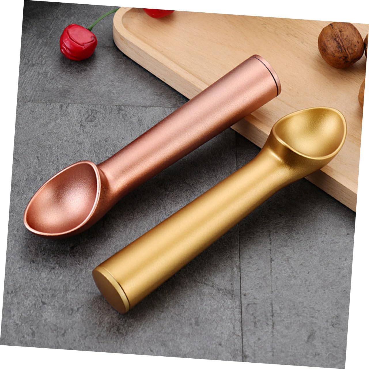 4pièces Cuillère à Glace Aluminium Antiadhésive Set De Cuillères Multifonctionnelles Pour Fruits Et Desserts Pratique Et Pour Et Déguster