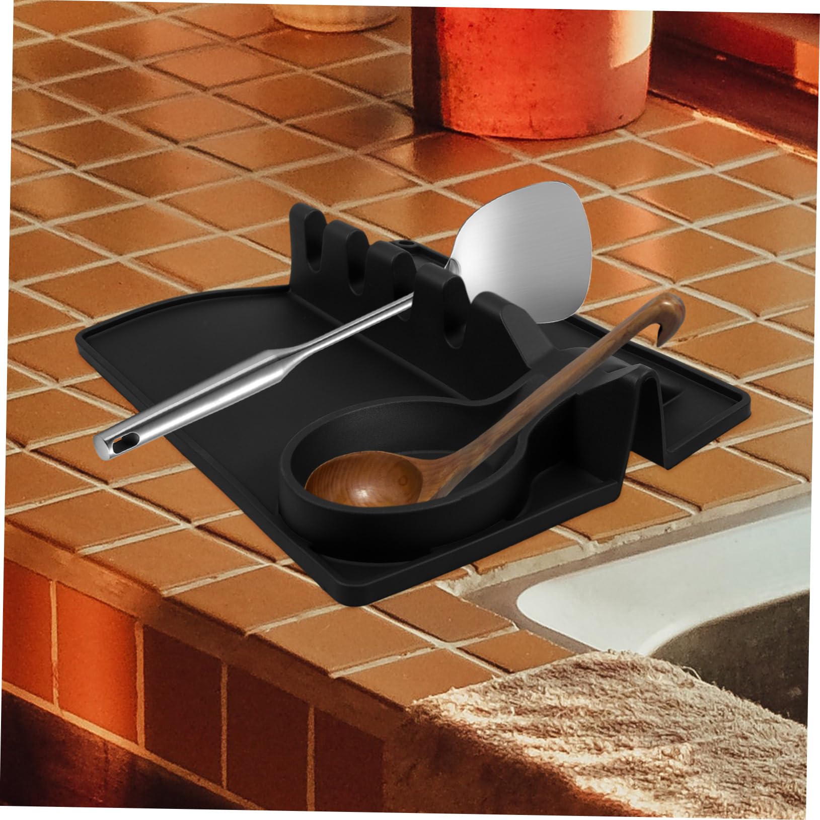 Gatuida 5stücke Küchenutensilienhalter Aus Verstellbarer Kochlöffelhalter Für Verschiedene Utensilien Elegant Für Spatulas Schöpflöffel Und Zangen Der Küchenarbeitsplatte