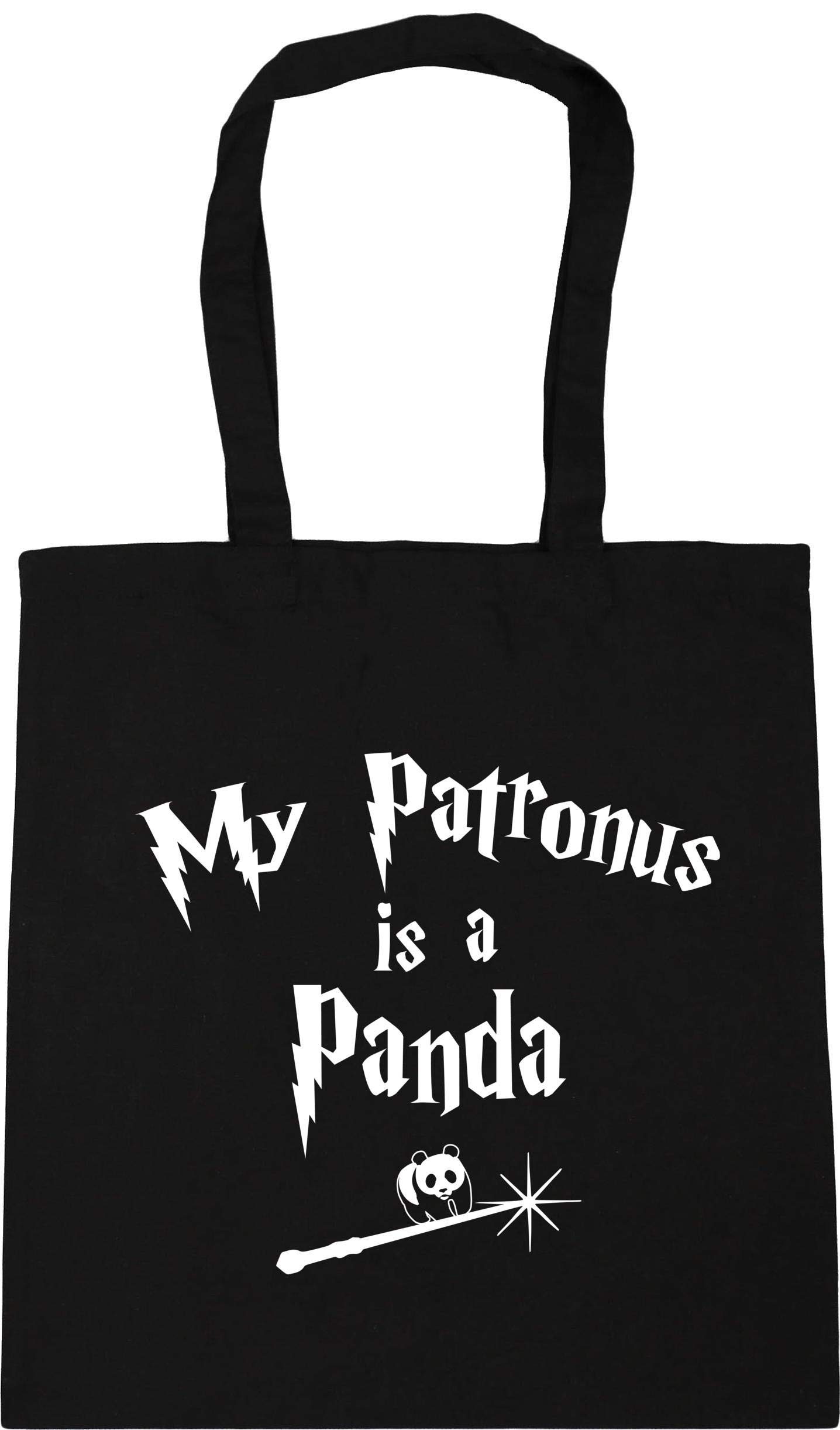 Hippowarehouse My Patronus Is A Panda Tote Shopping Gym Beach Bag 42cm x38cm, 10 litres