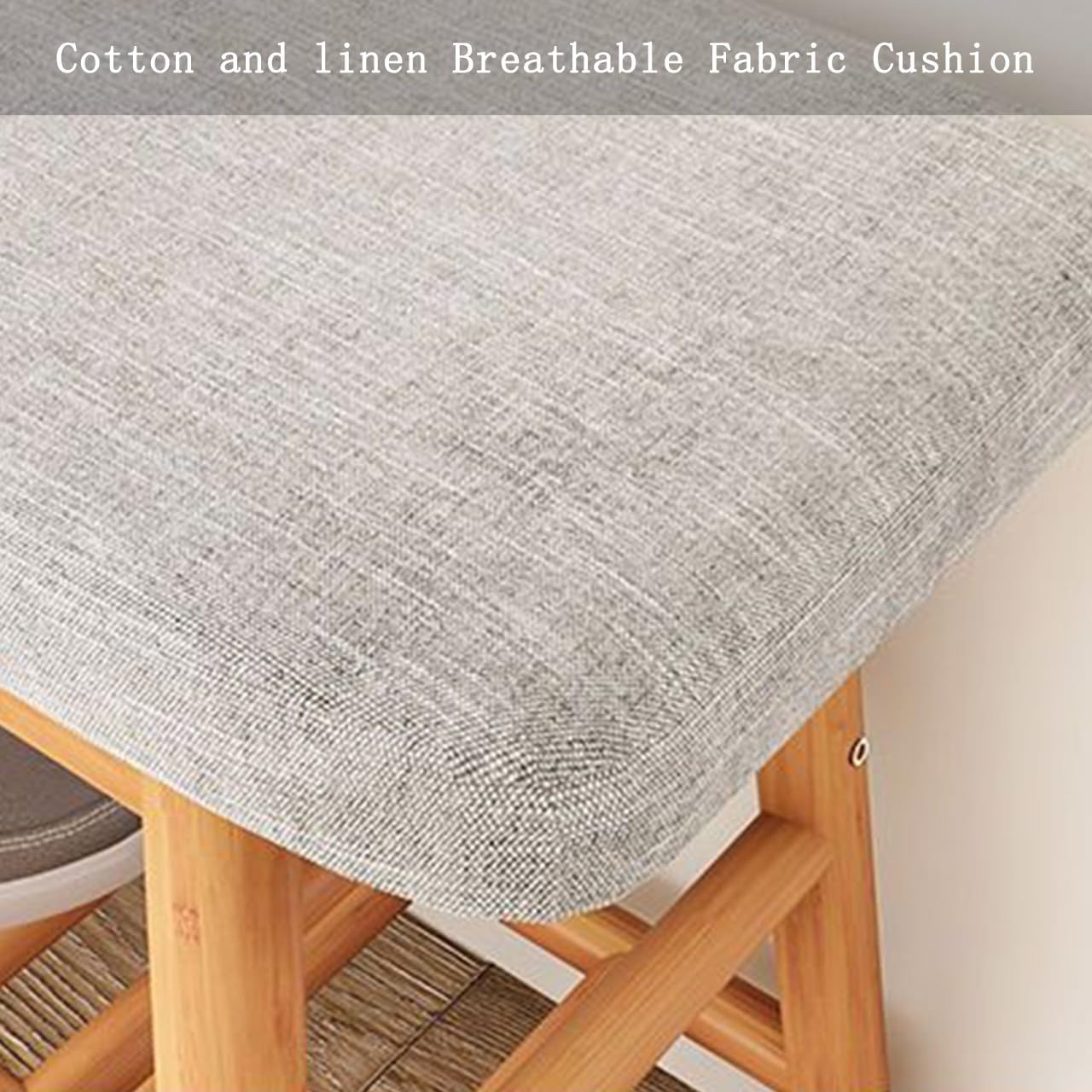 Bamboo Shoe Bench with Storage, 2-Tier Entryway nizer, Stylish Seating for Living Room & Hallway, Natural Color, 70/90x27x44CM - Modern Home Furniture