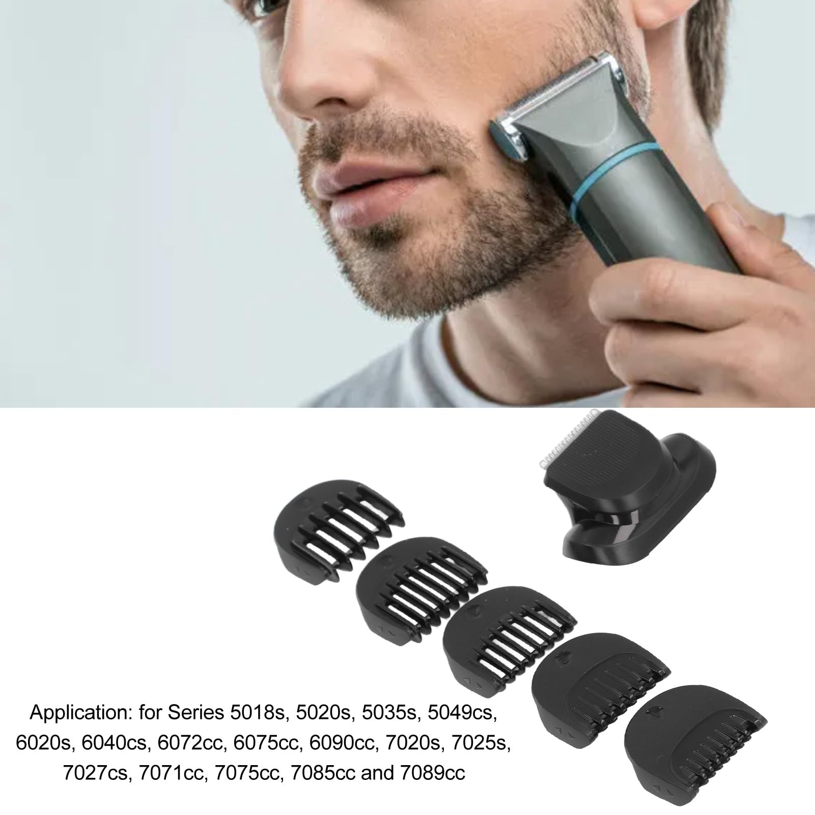 Accesorio para recortador de barba, cabezal para recortador de barba eléctrico para las series 5 6 7 5018s 5020s 5035s 5049cs, repuestos con cabezal de peine de 5 piezas