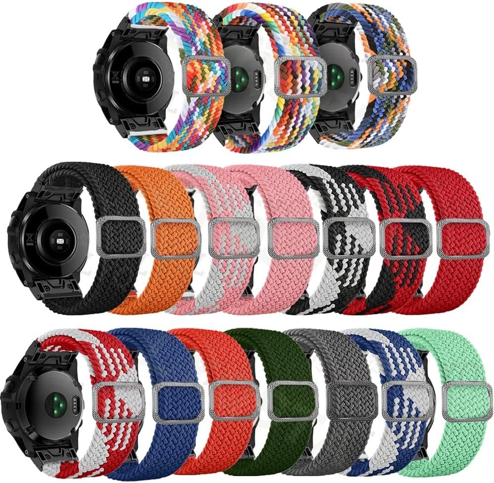 22mm 26mm Watch Strap for 5 5X Plus 6X Pro 3 HR Sapphire Fenix 7 7X Nylon Smartwatch Wrist Band Bracelet