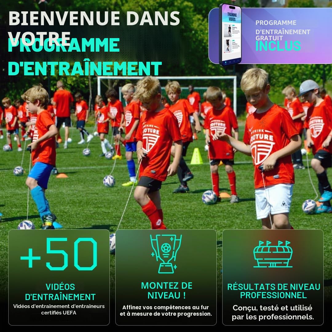 SenseBall Ballon d’Entraînement Football + App Mobile | Ballon Foot Enfant Pro | Améliore Coordination, Technique & Contrôle | 50+ Vidéos Cognitives Pros