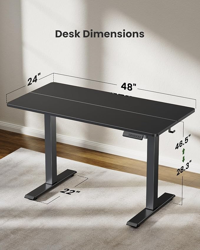 Tablero para Standing Desk 122x61 cm Negro miniatura 3