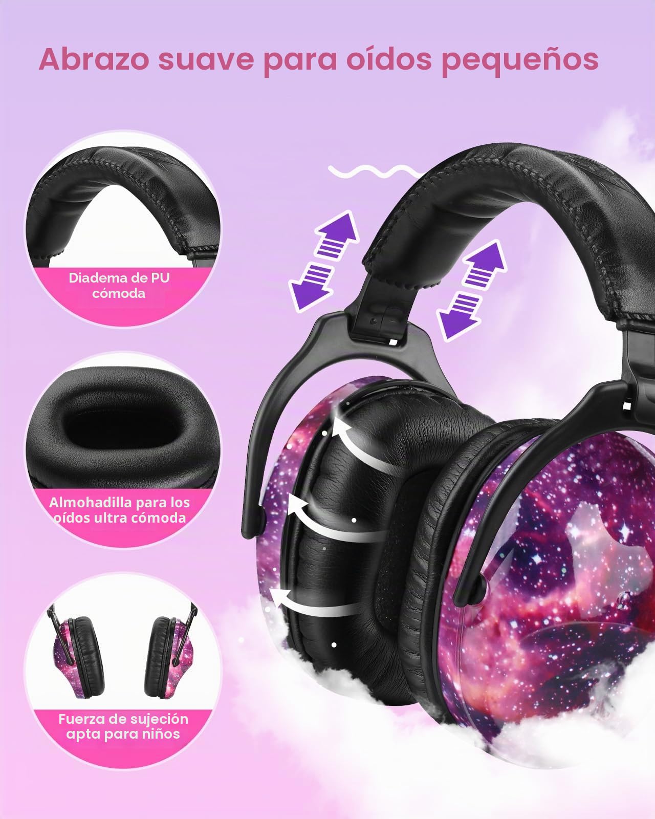 ZOHAN 030 Auriculares de protección auditiva para niños con autismo, 2 unidades, con autismo, para niños con problemas sensoriales, ideales para la escuela, fuegos artificiales, conciertos, cine
