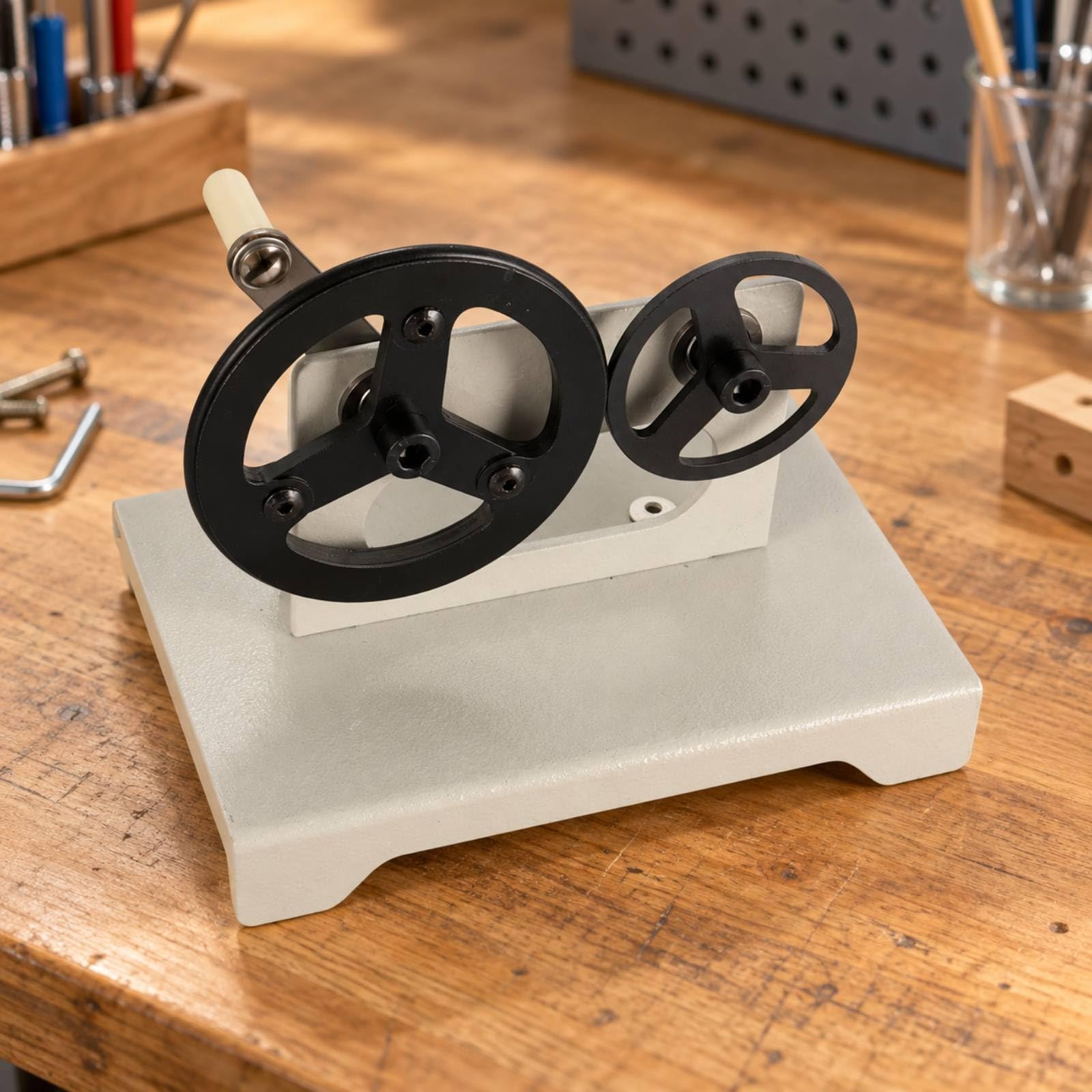 Modello da Tavolo per la Dimostrazione di Principi Meccanici in Plastica e Metallo Modello Meccanico con Manove Visivo nsegnanti, Officina, Meccanismo A