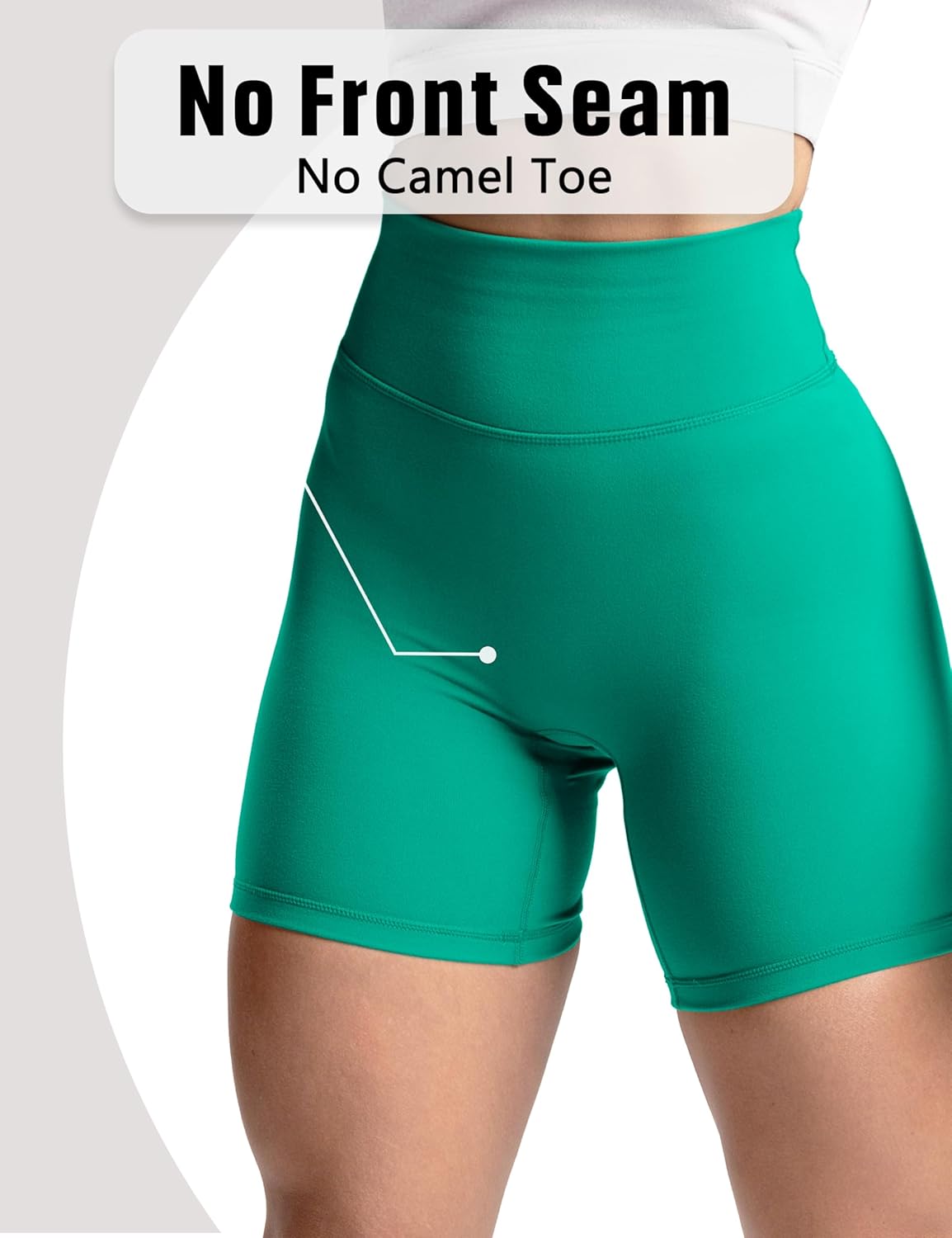 Sogetdo Women High Waist Scrunch Butt Biker Shorts 4.5 Inches - No Front Seam Tummy Control Workout Gym Shorts