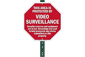 SmartSign ""This Area Is Protected By Video Surveillance"" LawnBoss® Sign | 10"...