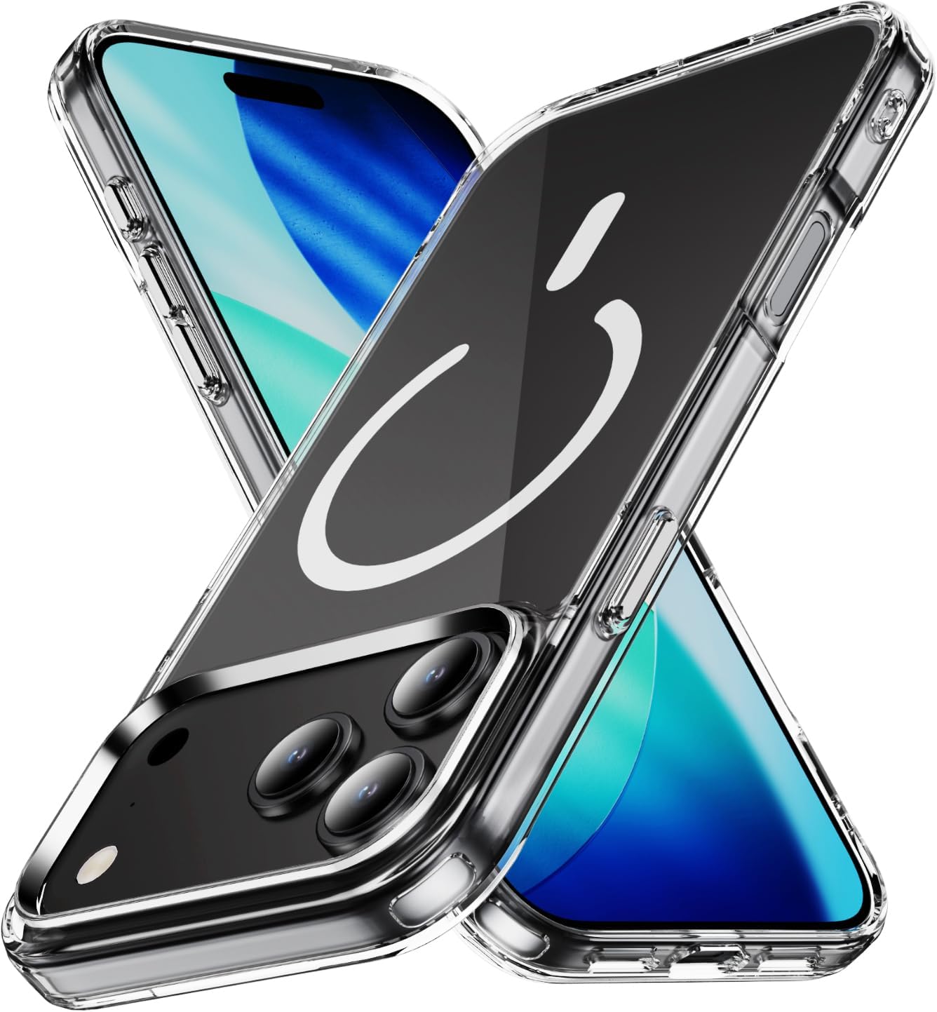 Nakedcelllphone Combo for iPhone 17 Pro Max Phone Case, Anti-Shock Case and Belt Clip Holster Holder (Compatible with MagSafe) - Clear - Image 3