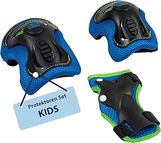 HUDORA Kinder Protektoren Set – 6-teilige Schutzausrüstung für Mädchen und Jungen – Knieschoner, Ellbogenschützer und Handgelenkschoner für Inliner, Rollschuhe, Skateboard & Roller