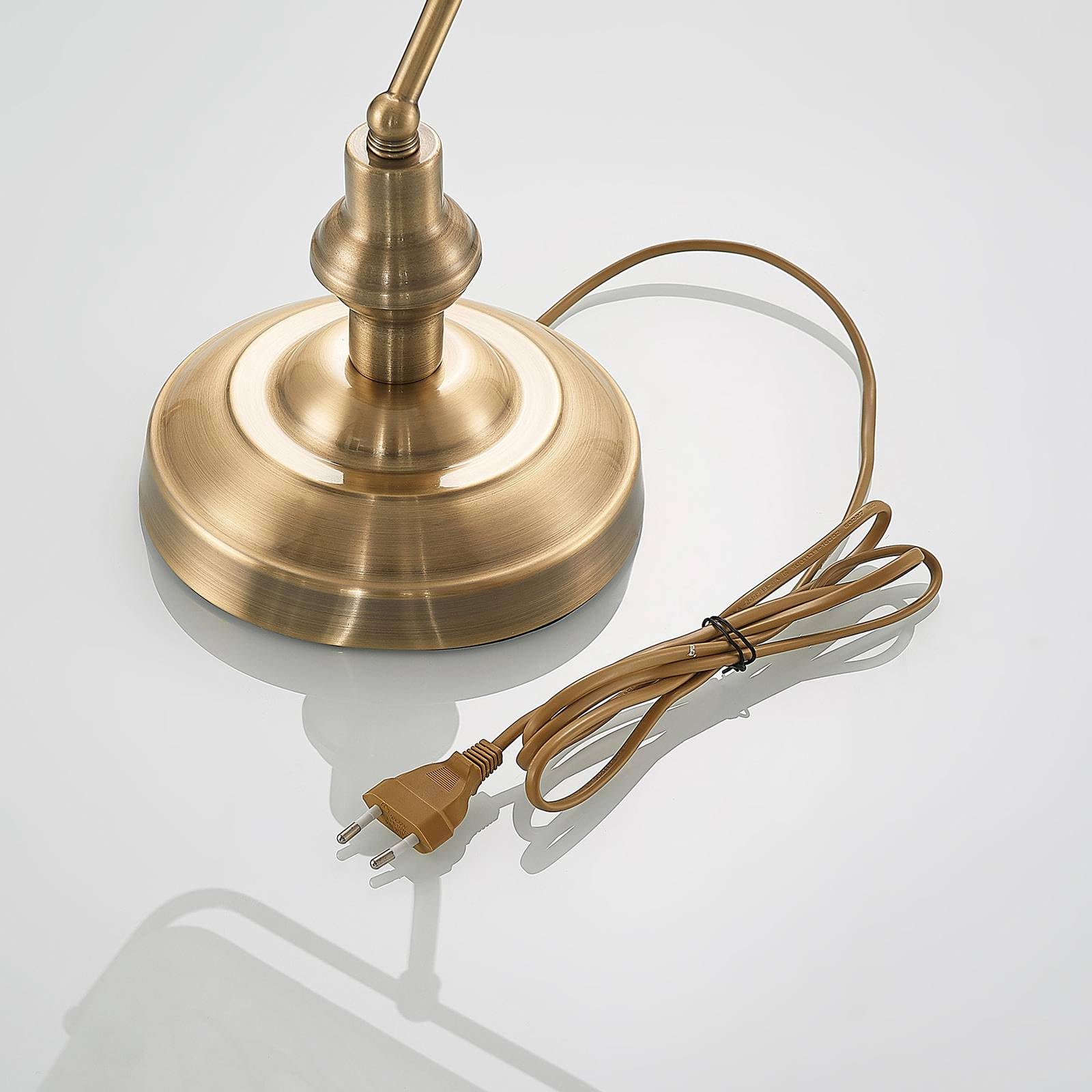 Lindby Tischlampe Profina (Retro, Vintage Antik) in Bronze aus Metall (1 flammig E27) - Tischleuchte Schreibtischlampe Nachttischlampe Arbeitszimmerleuchte