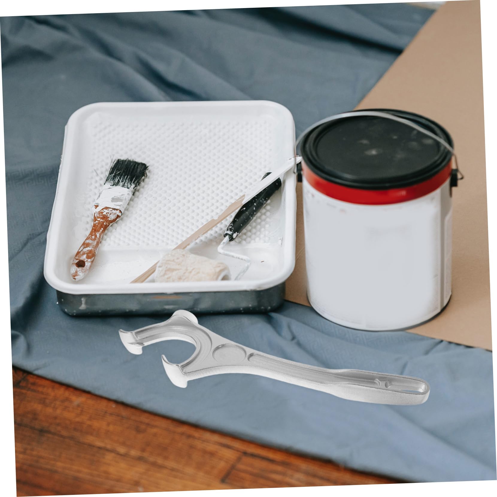 Apri Scato Allumino Strumento Per Rimuovere Coperchi Da Contenitori e Secchi Apriscato Per Alimenti e Vernice Dispositivo Di Rimozione Del Coperchio in Metallo Per Uso Domestico e