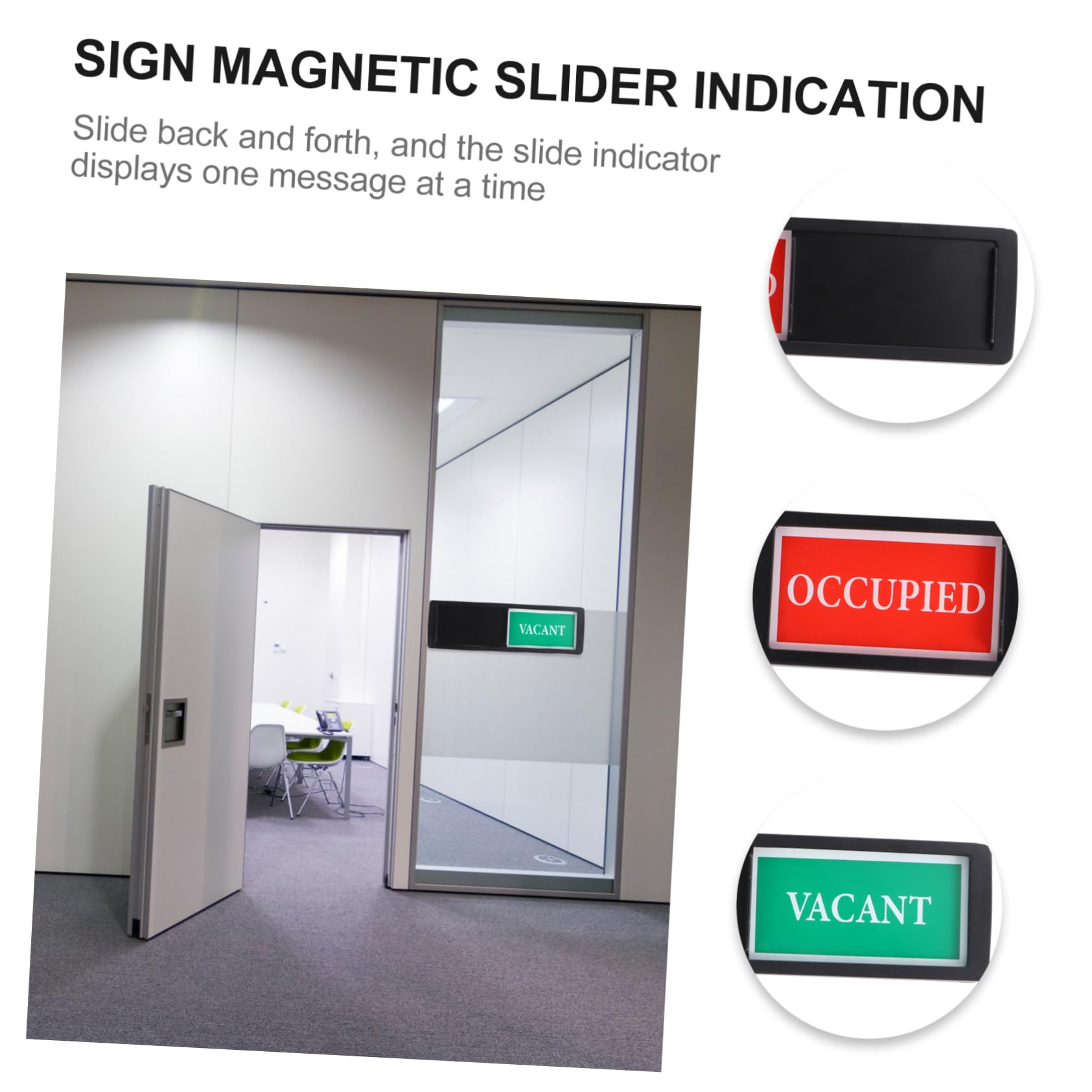 SHINEOFI 10piezas Privacy Sign Magnético Deslizante Para Oficina Indicador De Ocupado Cartel De Privacidad Para Sala De Reuniones y Baños Fácil Instalación Material Magnética