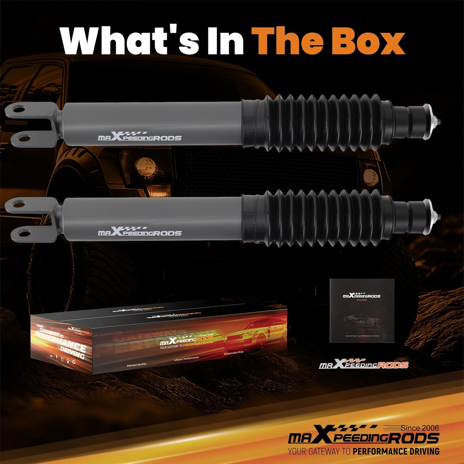 maXpeedingrods 0-3" Front Shocks for Chevy Silverado/GMC Sierra 1500 1999-2007 4WD, for Avalanche/Suburban/Tahoe 1500/GMC Yukon/Cadillac Escalade 2000-2006, G1 Upgraded Version