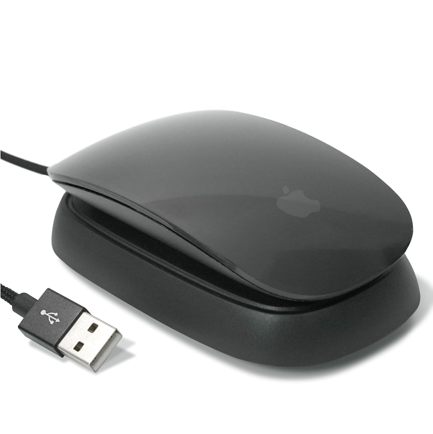 Ascrono - Charging Station Compatible with Apple Magic Mouse 2 - Black - Perfect Accessories Usable As Charging