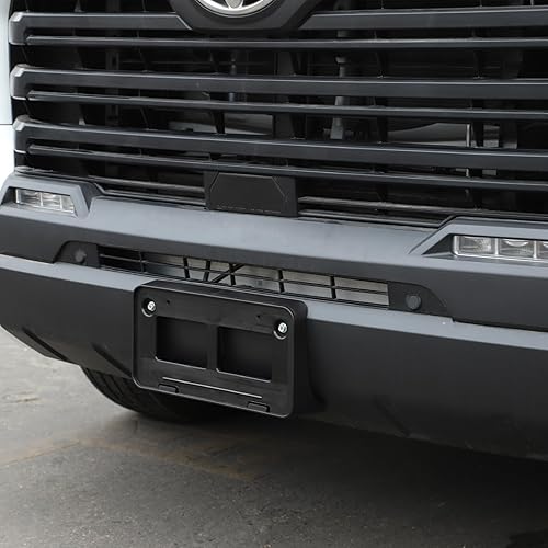 Miniatura 5 de Soporte para placa de parachoques delantero compatible con Toyota Tundra 2022 2023, marco de etiqueta ABS, adaptador de montaje para parachoques