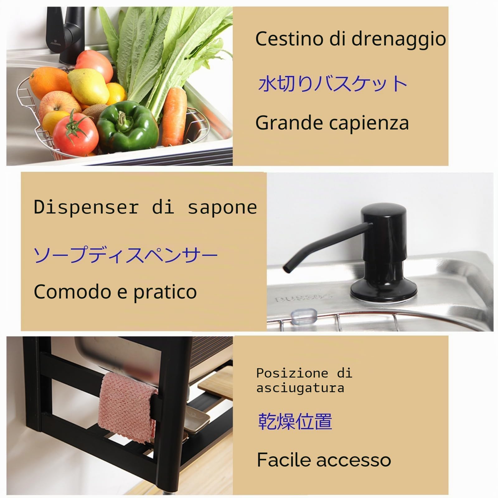 Lavello Da Esterno Lavello Da Cucina, Lavabo Professionale Sospeso A Paretecon Filtro E Rubinetto, Antiruggine E Resistente All'usura, Per Garage Ristorante Cucina Lavanderia, Lavabo Esterno
