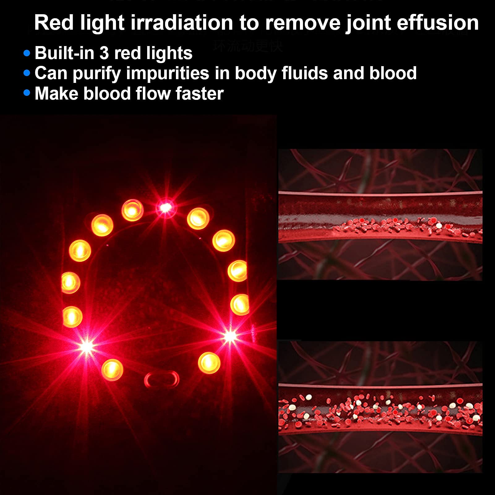 Masajeador de Rodilla con Calefacción Inalámbrica, Masajeador de Rodilla con Calor y Vibración, 3 Niveles de Calefacción, Pantalla LED Recargable (1 Articulo)