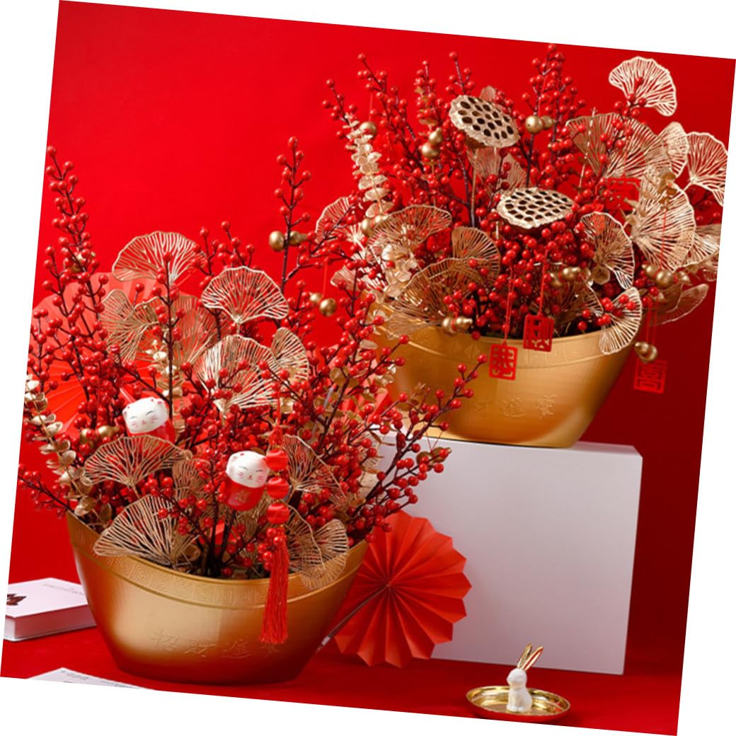 ORFOFE Elegante Geschenkbox in Barrenform aus Hochwertigem Kunststoff Wiederverwendbarer Aufbewahrungskorb für Blumen Früchte und Süßigkeiten Kompakt und Langlebig für Neujahrsdekoration