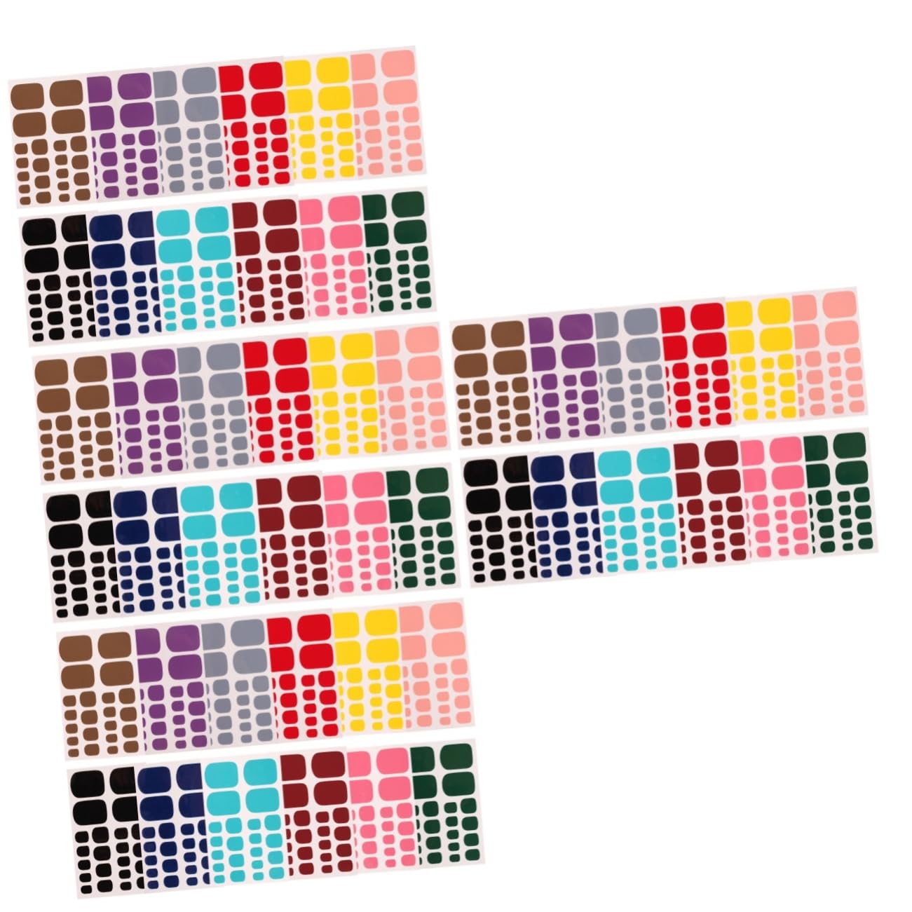 Healvian 48fogli Adesivi Decorativi Per Unghie Dei Piedi Di Stickers Per Unghie Facili Da Applicare Per Uso Domestico e Nei Saloni Di Bellezza Design Elegante e Unico Materiale Resistente e