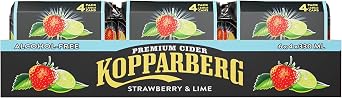 Kopparberg Alcohol Free Strawberry & Lime Cider cans, 24 x 330 ml
