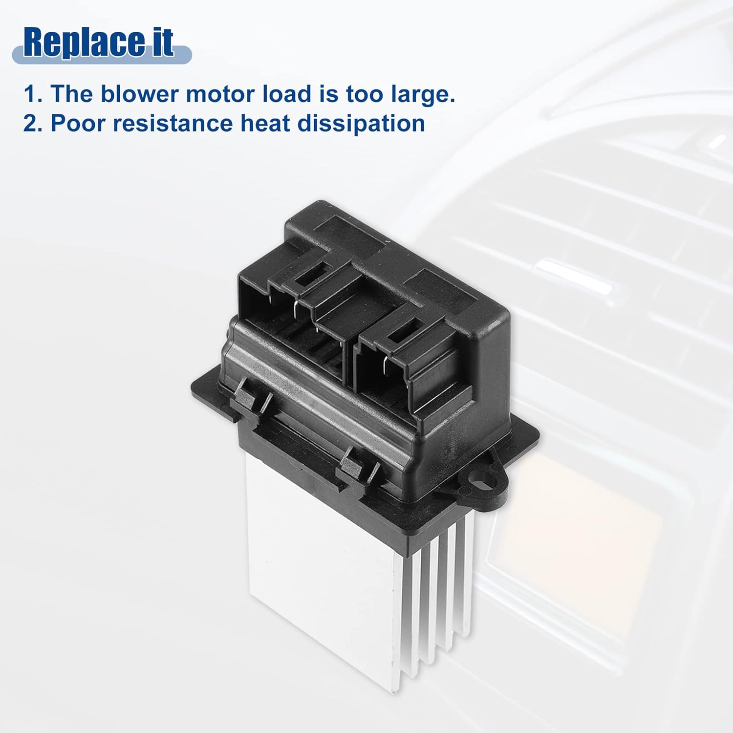 ACROPIX HVAC Blower Motor Resistor AC Blower Control Fit for Chrysler VOYAGER TOWN - Pack of 1 Black