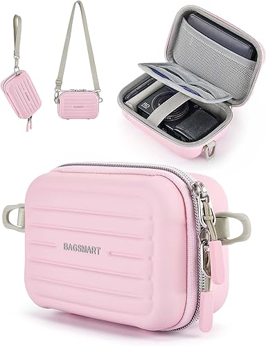 Vista 18 de BAGSMART Funda para cámara digital, protectora e impermeable para cámara pequeña con correa para el hombro, bolsa ligera para cámara Canon PowerShot