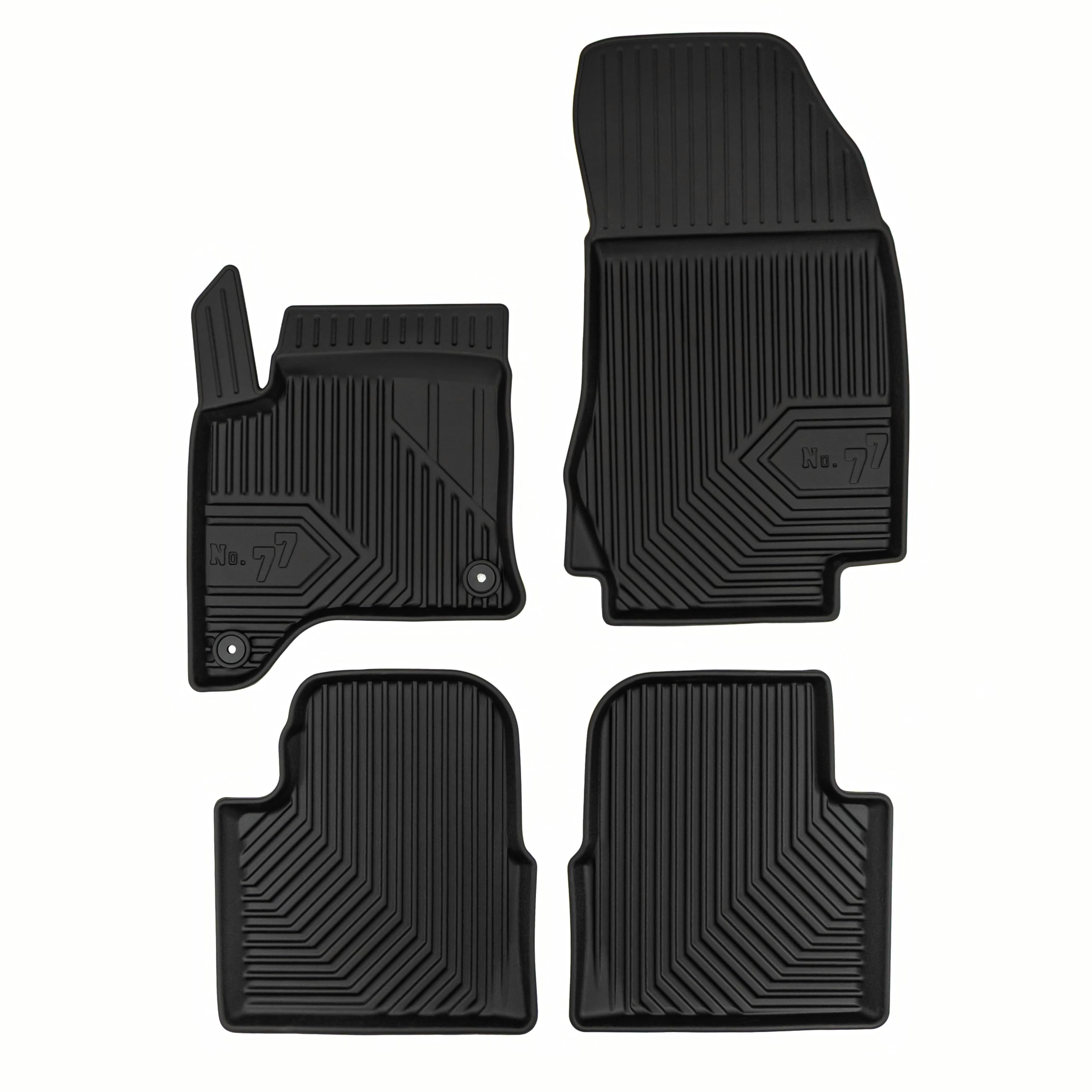 FROGUM No. 77 Alfombrillas para Coche Alfombras para Peugeot 2008 II Desde 2023 | Borde Alto | para Todo el año | Tamaño