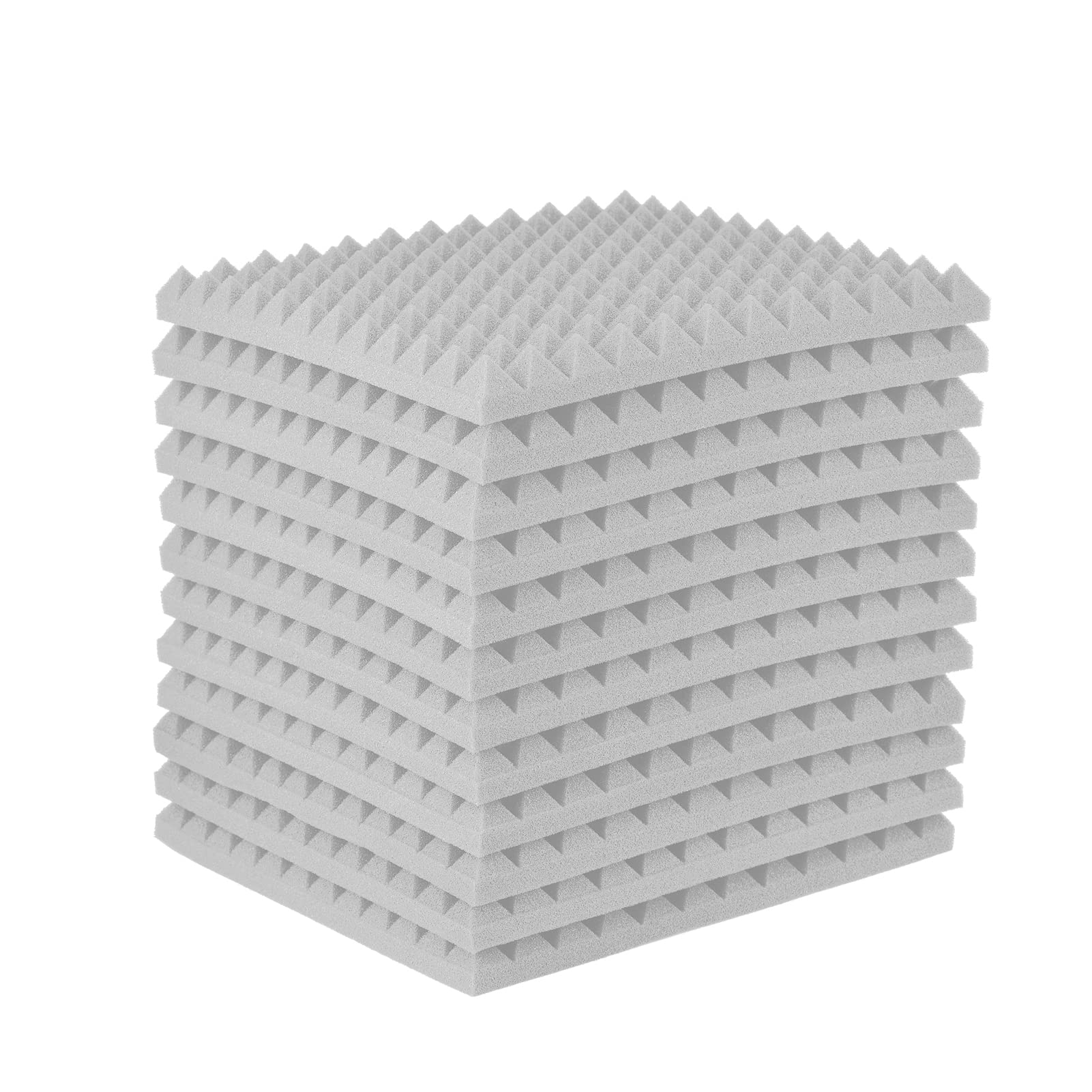 Studio Acoustic Foam, 12 Pack-Studio Acoustic Foams Sound Absorption Proofing Panels High-density Wedge Tiles Isolation Treatment for Walls Ceiling 12 * 12 * 1.2in (Type 1)