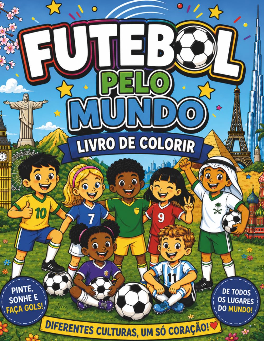 FUTEBOL PELO MUNDO: LIVRO DE COLORIR