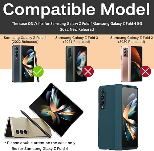 Miniatura 2 de Miimall Funda compatible con Samsung Galaxy Z Fold 4 2022 con bisagra plegable, ultrafina, ligera, anticaídas, cobertura completa, protector de