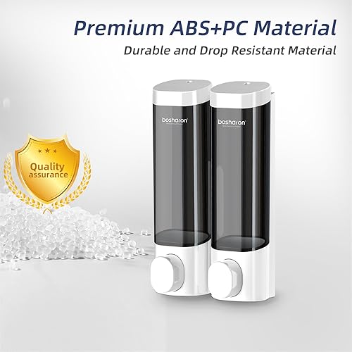 Miniatura 2 de Dispensador de jabón de ducha 2 en 1, dispensador de champú y acondicionador de cámara de 10.1 fl oz, dispensador de champú para ducha montado en la