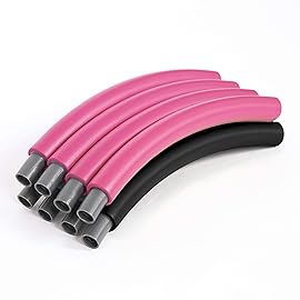 HEALTHYMODELLIFE Exercise Fitness Hoop for Adults - Easy to Spin, Premium Quality and Soft Padding Weighted Hoop - Detachable Hoops for Home & Gym Workouts - 3lbs