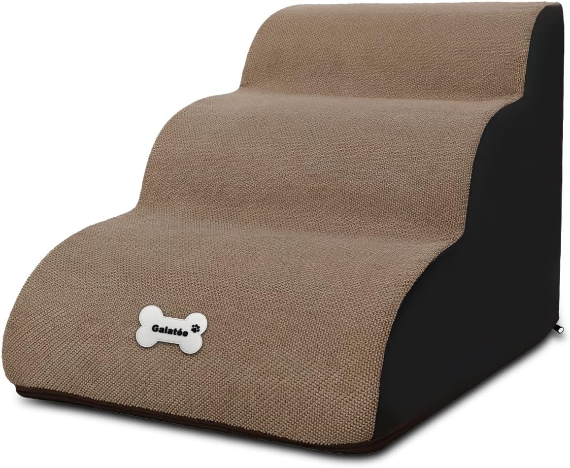 Huisdier Trap Opstapje Galatée Trapje Voor Huisdieren - 3 Treden, Wasbare Overtrek, Antislip - Opstapje Voor Hond/Kat Naar Bank/Bed (60x40x40cm) Afneembare Hoes Wasbaar