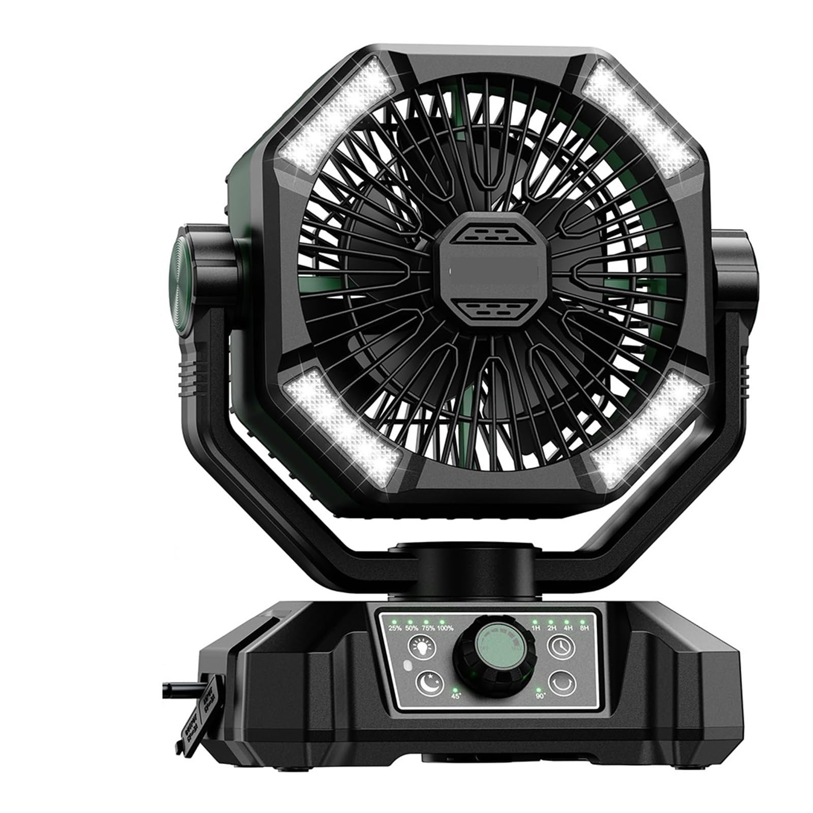 Ventilador de escritorio de 8 velocidades con batería robusta de 20000 mAh 3