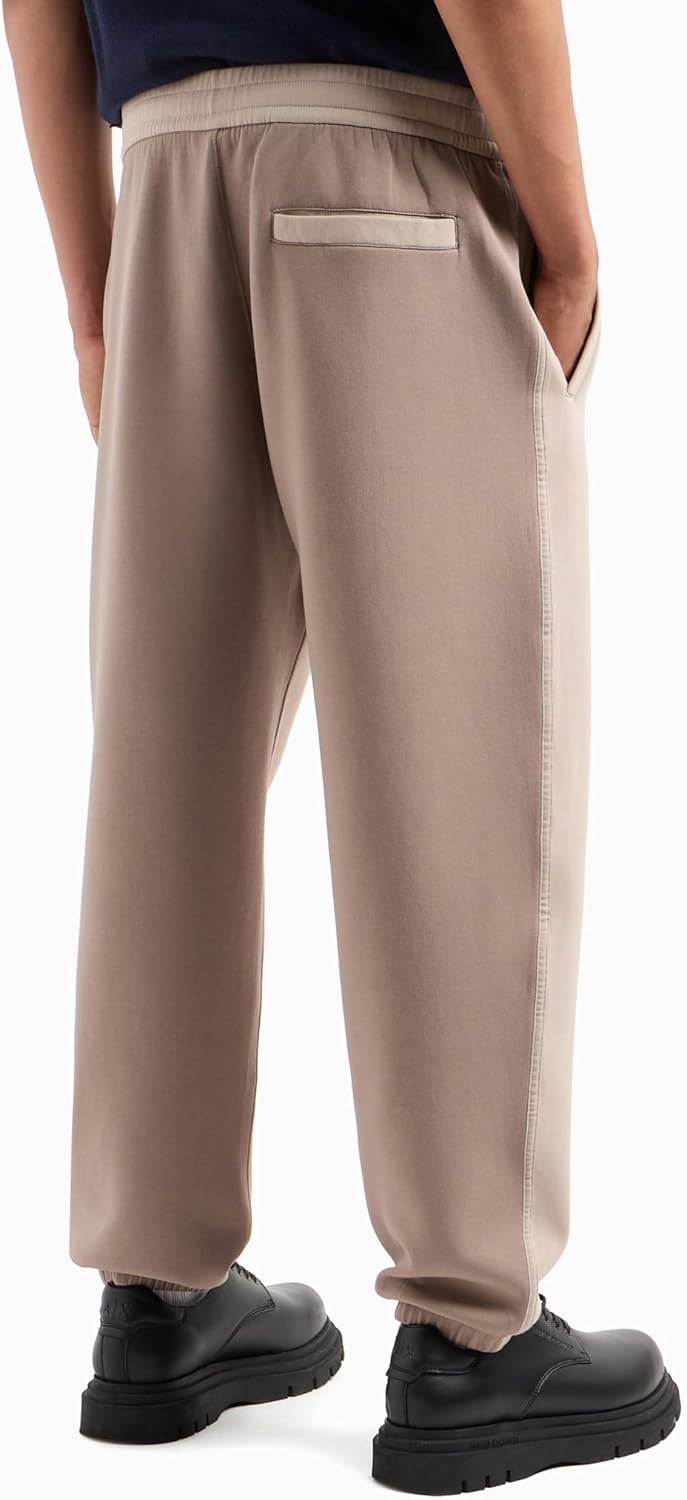 Armani Exchange Mens Bonded Stretch Cotton Poly Sweatpants with Small Logo Patch - Image 4
