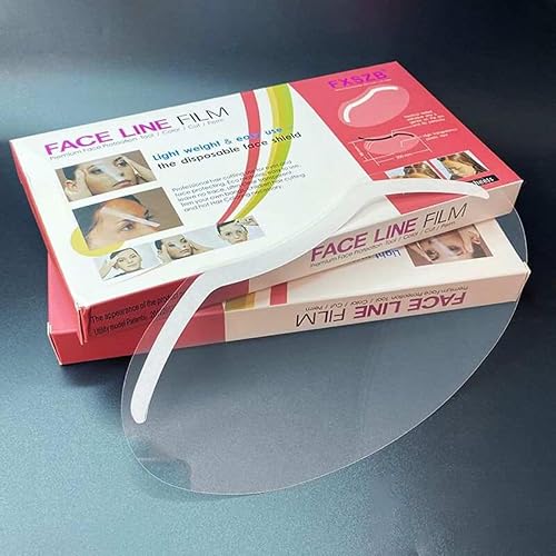 Miniatura 2 de Protector facial desechable para cortes de pelo, extensiones de pestañas, postcirugía ocular y lavado de cabello, visera protectora facial