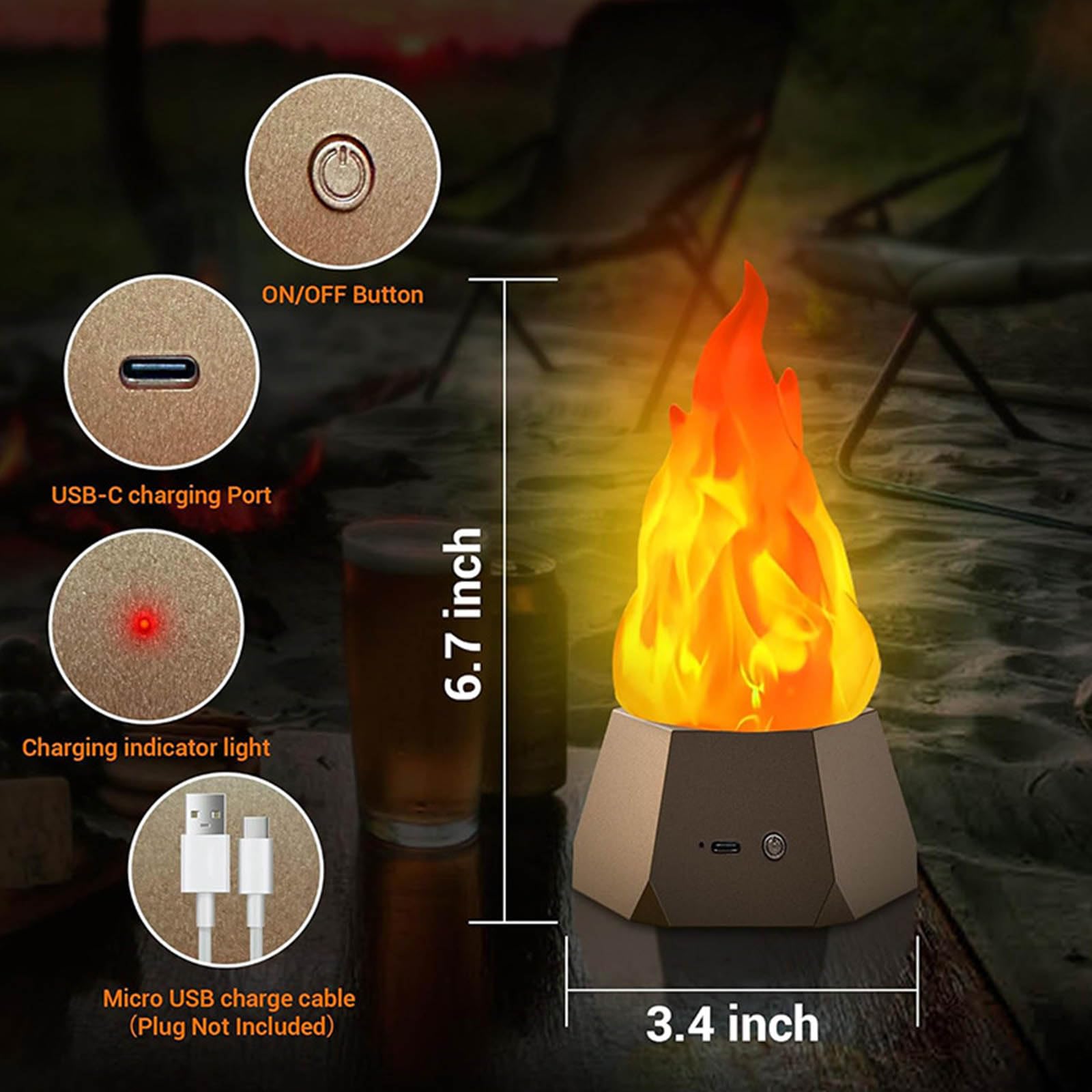 Romance Senza Fiamma Con Modalità Lampeggiante Rapida Ricaricabile Atmosfere Luci Per Eventi Home Decors Metallo Luce Del Partito