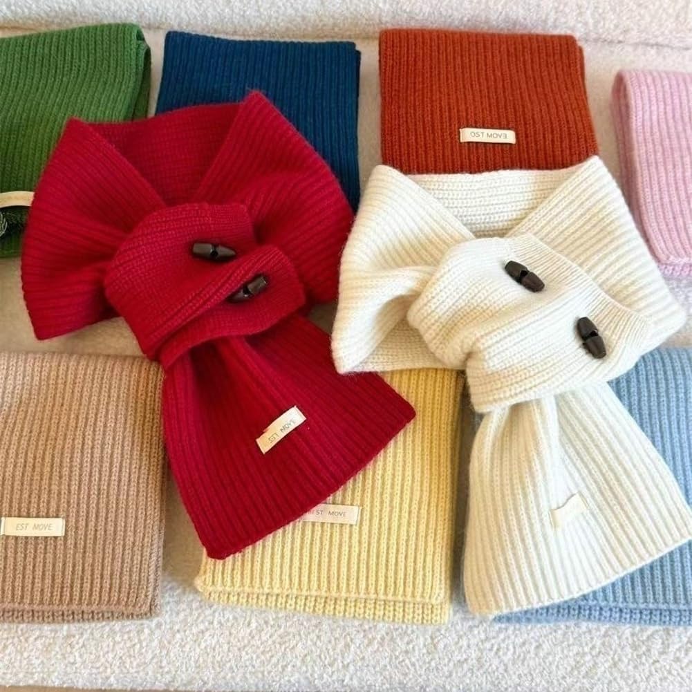 Winter Knit Warm Scarves for Women with Buttons Solid Colors Thick Scarf Cold Weather Soft Neck Warmer Scarfs 2025 - Image 4