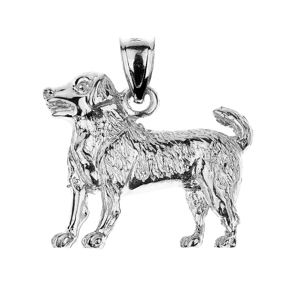 Pendentif En Argent Sterling 925 - Charme Chien Labrador Retriever - Fines Bijouterie - Neuf étiqueté - Origine Thaïlande