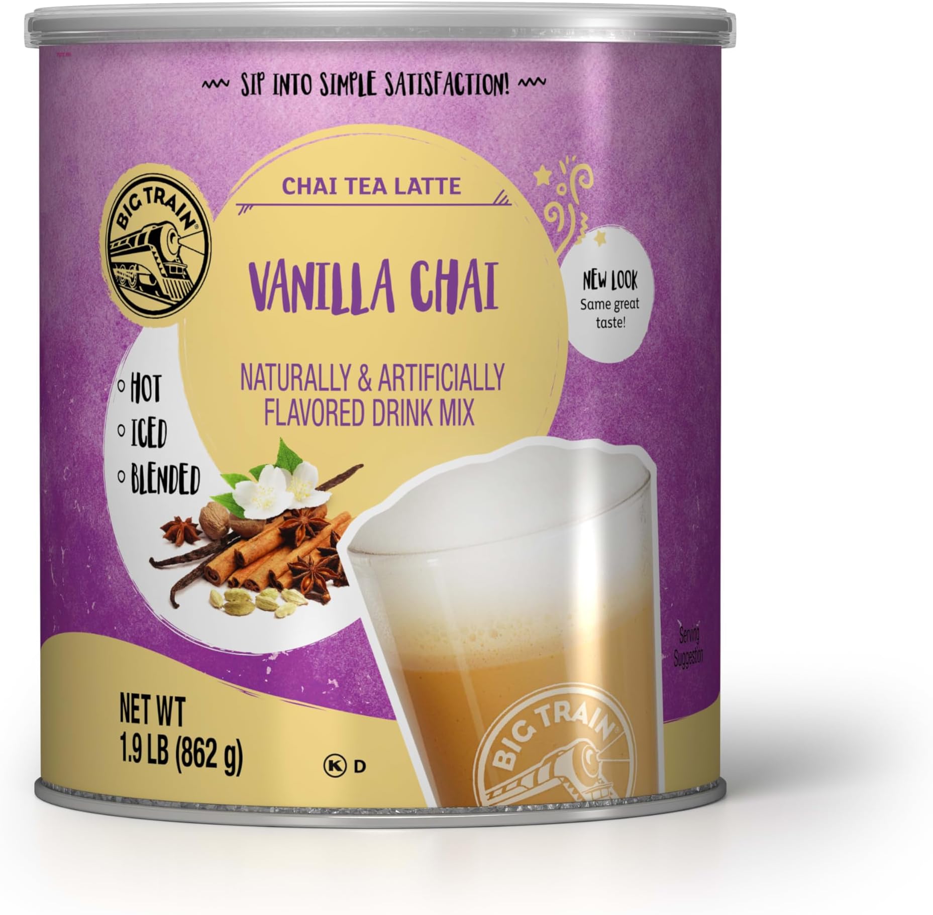 Big Train Vanilla Chai Tea Latte Beverage Mix, 1.9 Pound (Pack of 1)