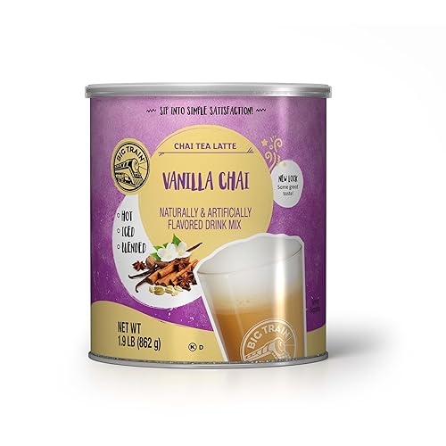 Miniatura 1 de Té Big Train chai latte de vainilla - Mezcla instantánea en polvo 19 libras