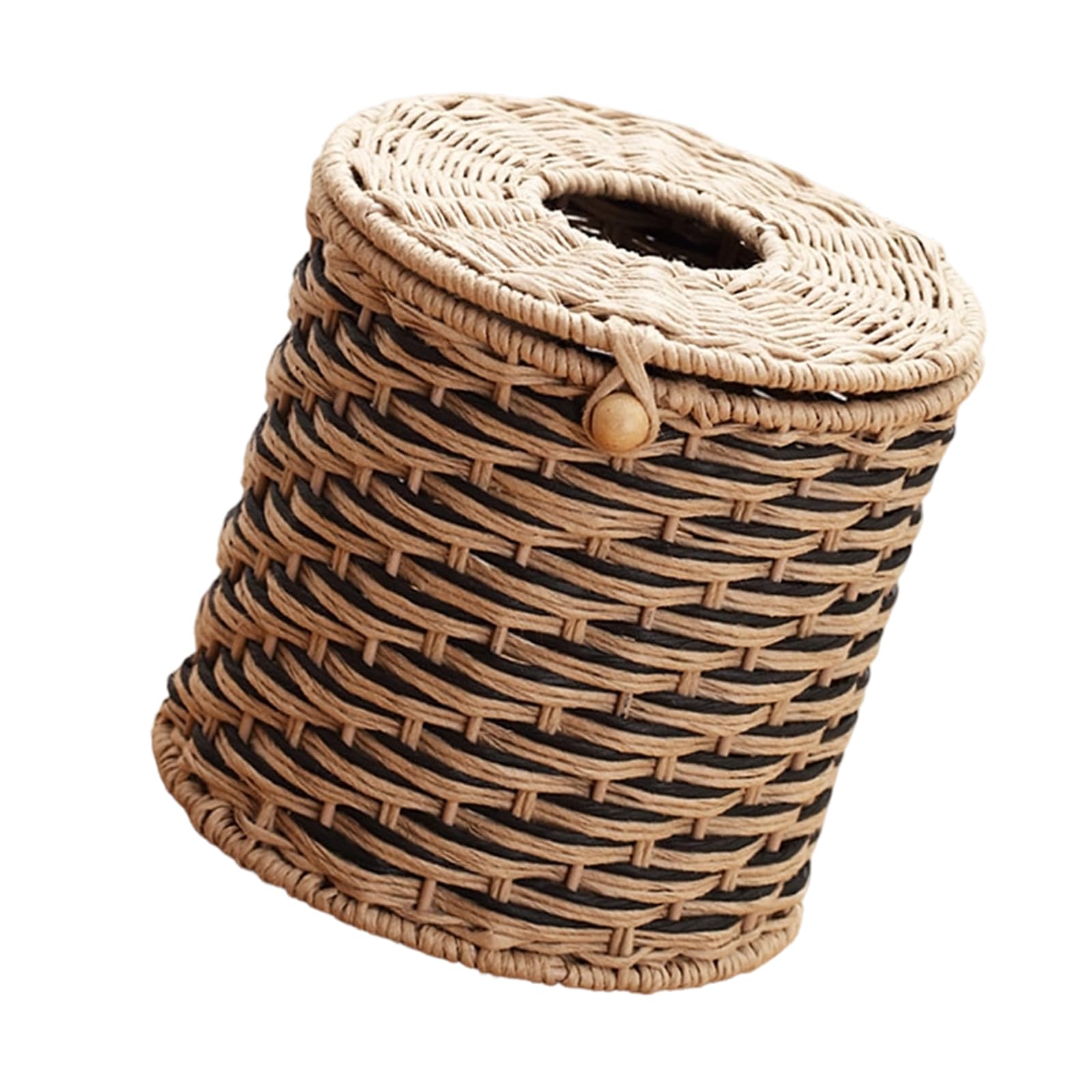 Artisanal Handwoven Paper Fiber Basket Perfect for Storing Tissues and Small Items Stylish Home Decoration Breathable Face Towel Box