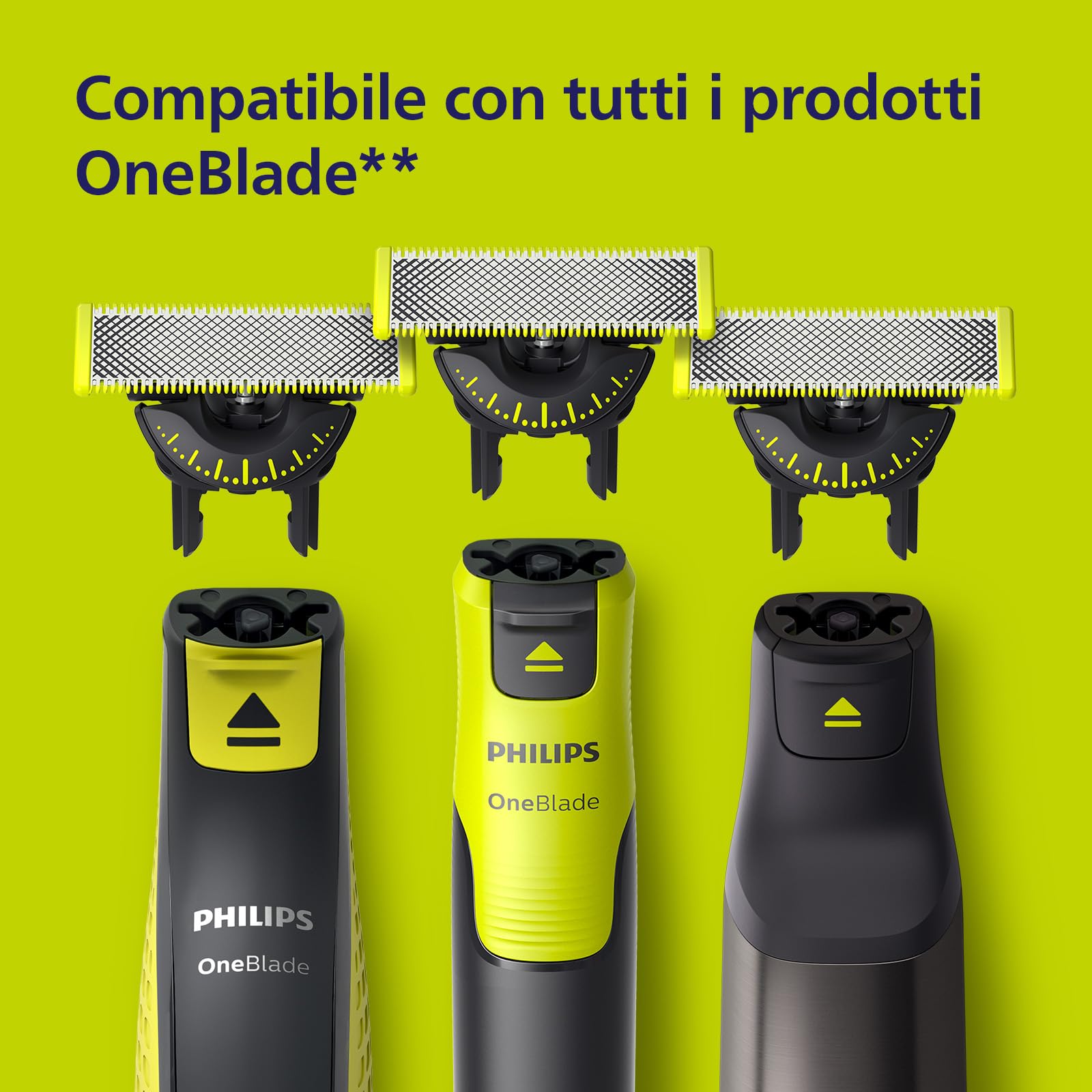 Philips OneBlade Original 360 lame, compatibili con tutti i modelli OneBlade e Pro, 5 pezzi (modello QP450/50)