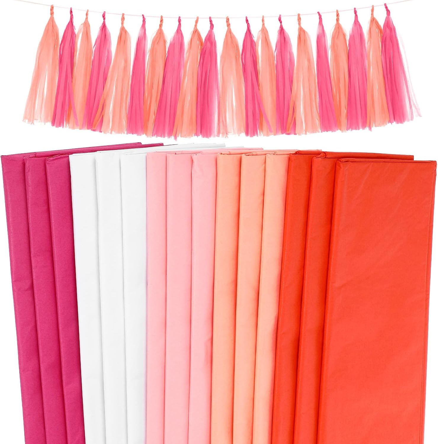 SEWACC 150 Sheets Colored Tissue Paper Thin Wrapping Paper Sheets for Craft Wrapping Flower Bouquet Packaging