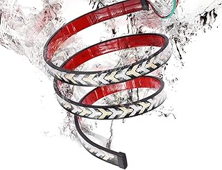 TWING 48 inches Direction Tailgate Light Bar 432 LEDs Tailgate Strip Light Waterproof Wire Red Brake Running White Reverse Lights Solid Amber Turn Signal Reverse Lights for Trailer Pickup Jeep RV Van