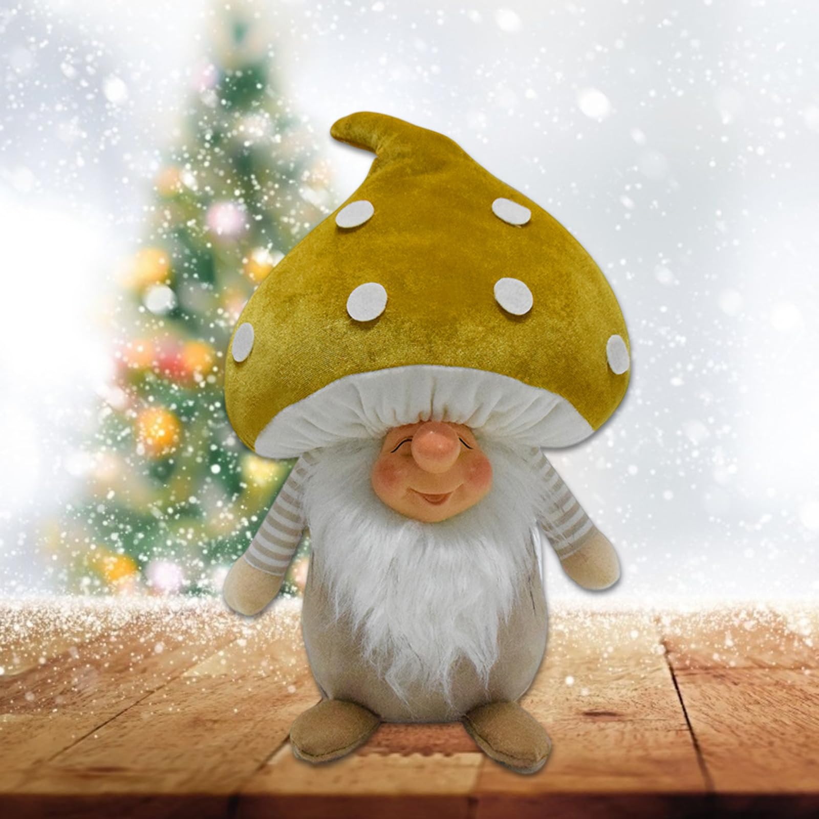 Gnomos Navidad con Cabeza Champiñones Delicados Figuras Gnomos Cabeza para Solsticios Invierno Y Decoraciones Navideñas