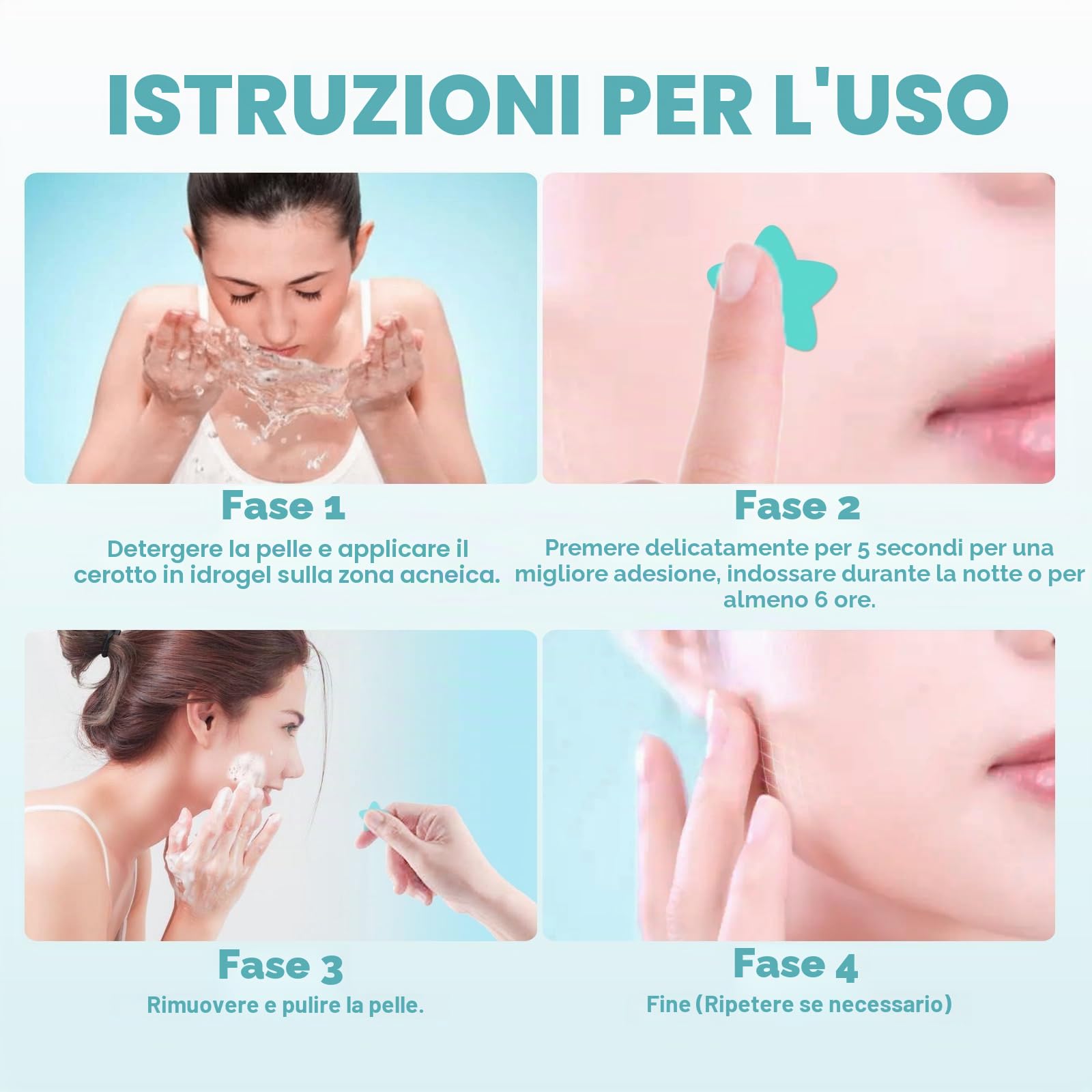400 Pezzi pimple patch star, patch brufoli stelline Invisibile Naturale Hydrocolloid, cerotti per brufoli con olio dell'albero tè Acido Salicilico, acne patch Assorbenti Impermeabile e Traspirante