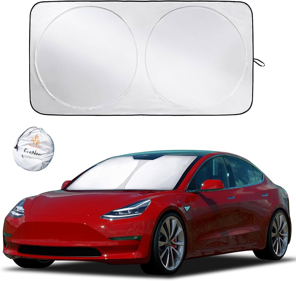 Amazon.com: EcoNour Windshield Sun Shade for Tesla Model 3/Y 2017